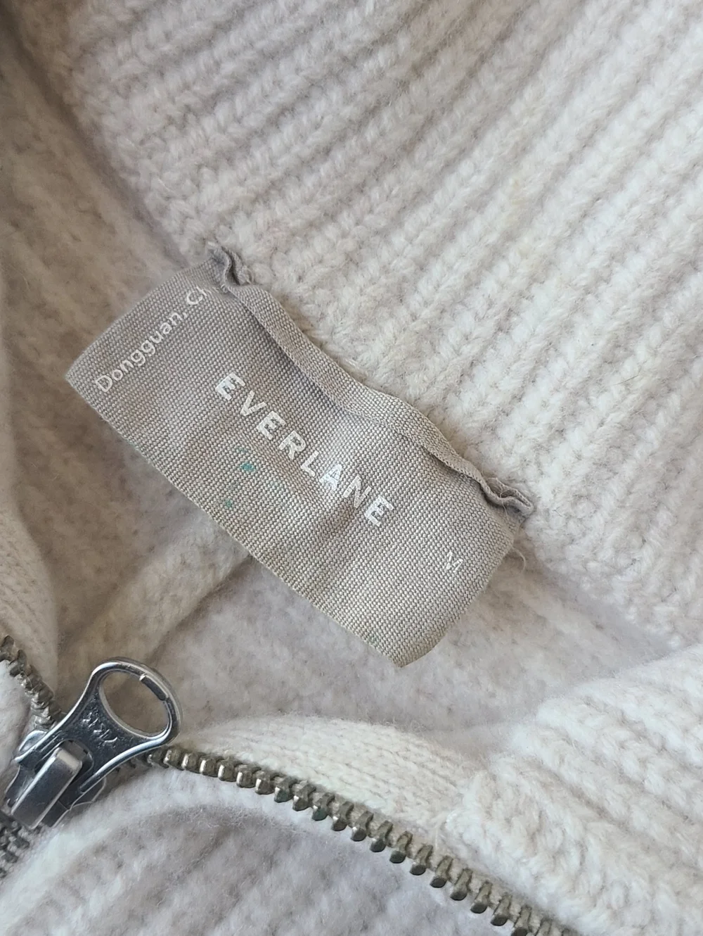 Everlane Cream Half-Zip Turtleneck Sweater - Picture 3 of 7